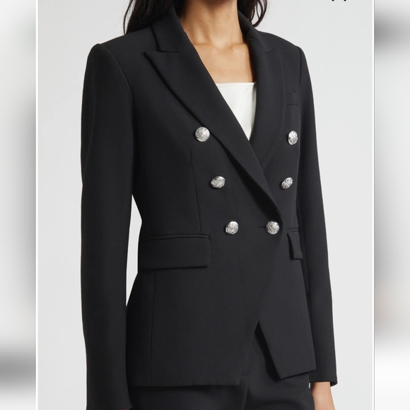 Veronica Beard Jackets & Blazers - Veronica Beard Black Miller Dickey Blazer with Silver Buttons Size 6
